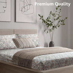 Enera Vibrant Hues Collection Brown Color King Size Bedsheet - enera