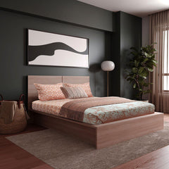 Enera Vibrant Hues Collection Orange Color King Size Bedsheet - enera