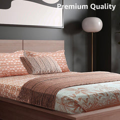 Enera Vibrant Hues Collection Orange Color King Size Bedsheet - enera