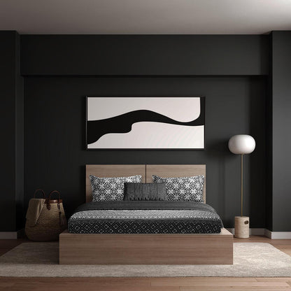 Enera Vibrant Hues Collection Black Color King Size Bedsheet
