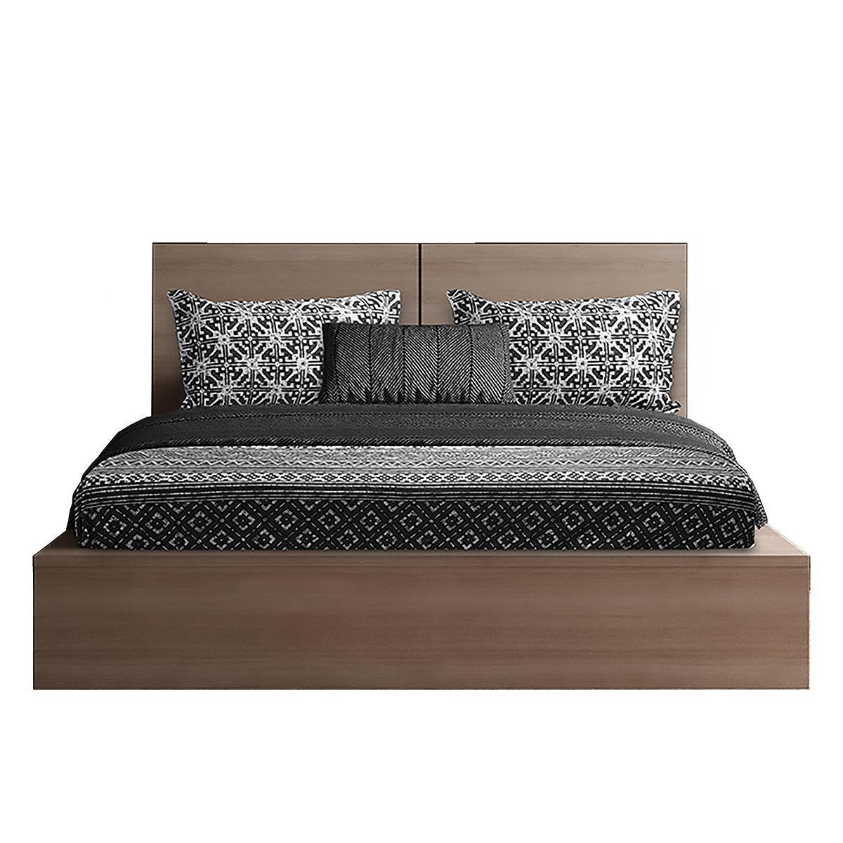 Enera Vibrant Hues Collection Black Color King Size Bedsheet