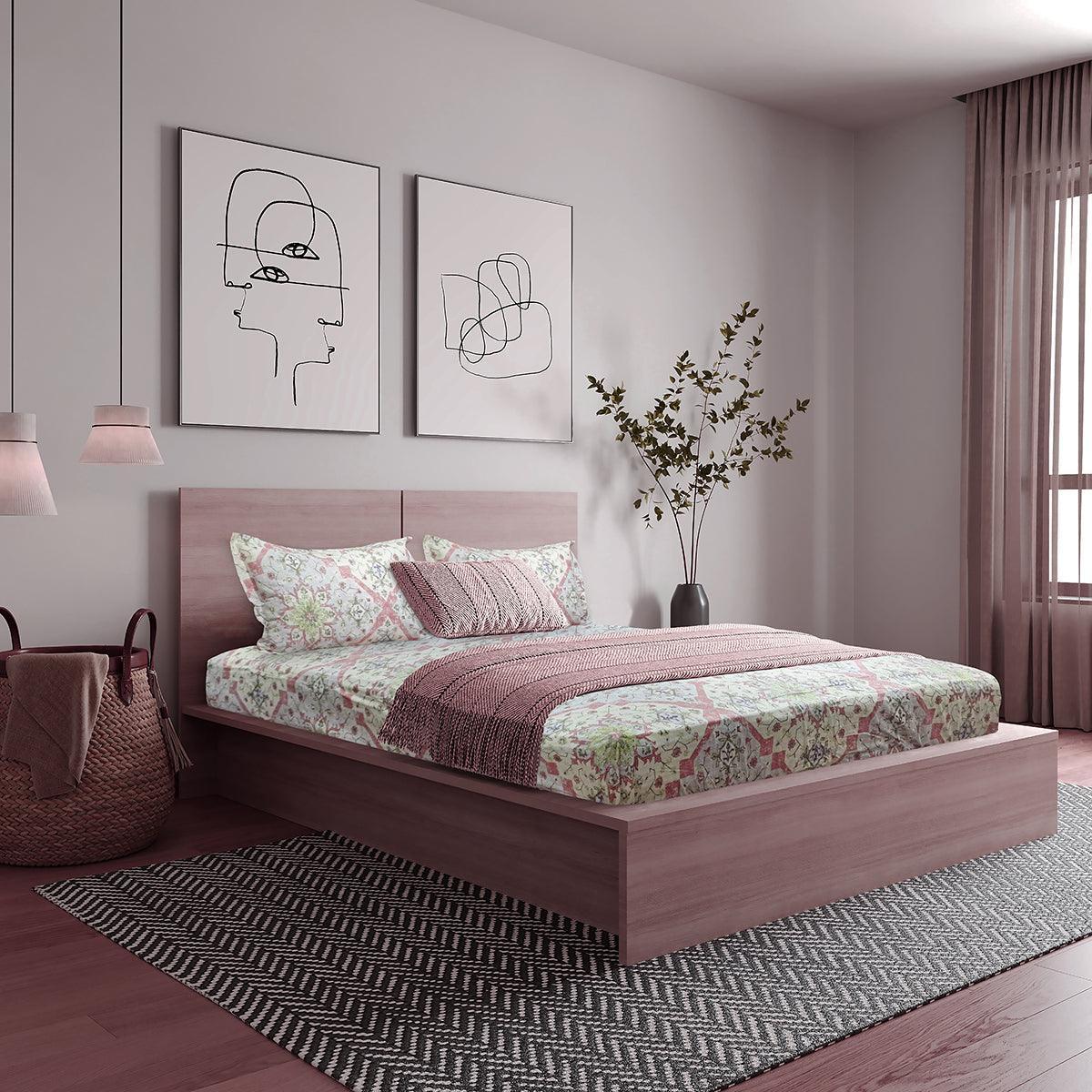 Enera Vibrant Hues Collection Copper Color King Size Bedsheet - enera