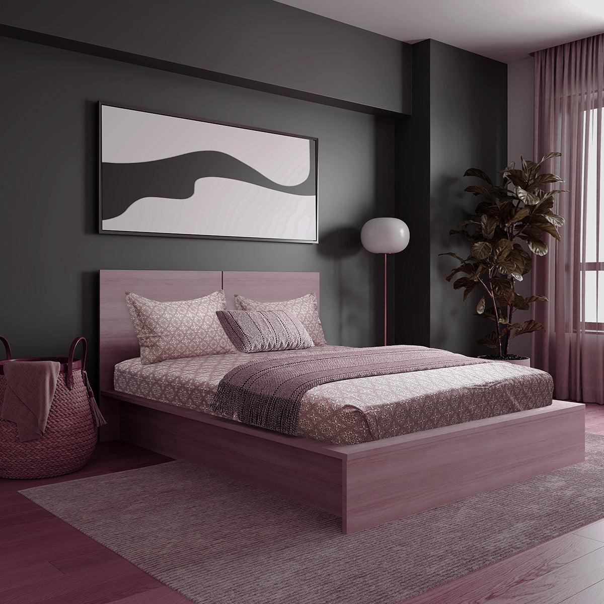 Enera Vibrant Hues Collection Beet Color King Size Bedsheet - enera