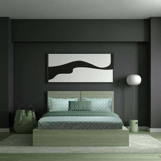 Enera Vibrant Hues Collection Green Color King Size Bedsheet - enera
