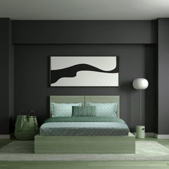 Enera Vibrant Hues Collection Green Color King Size Bedsheet - enera