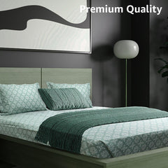 Enera Vibrant Hues Collection Green Color King Size Bedsheet - enera