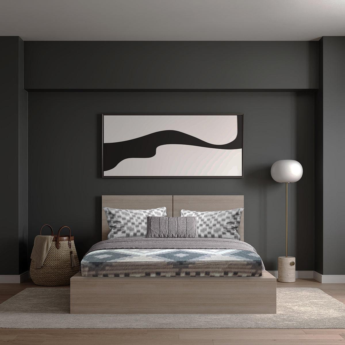 Enera Vibrant Hues Collection Tarmac Color King Size Bedsheet
