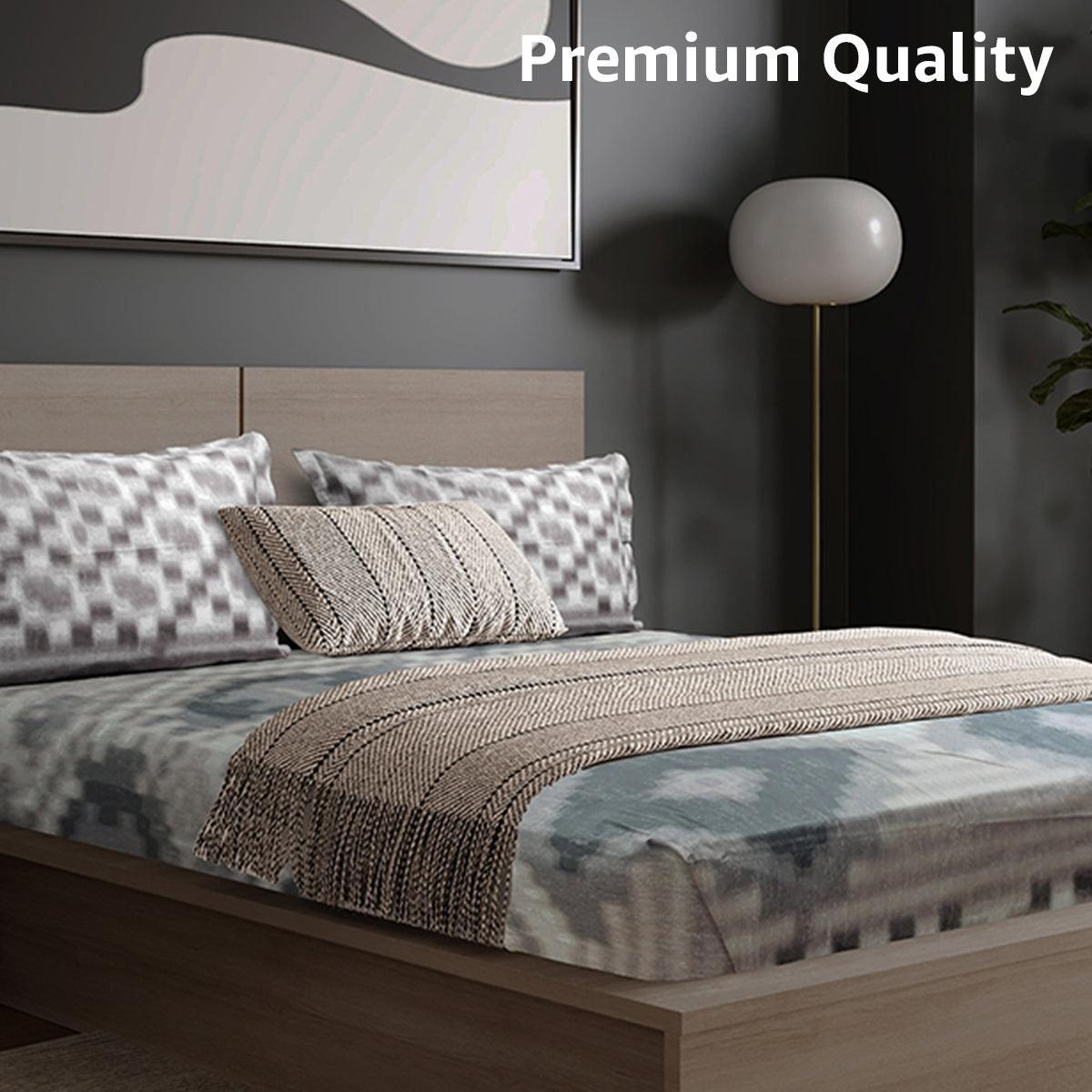 Enera Vibrant Hues Collection Tarmac Color King Size Bedsheet