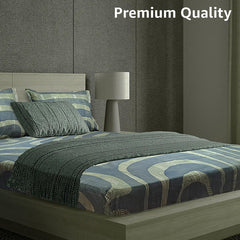 Enera Vibrant Hues Collection Green Color King Size Bedsheet - enera