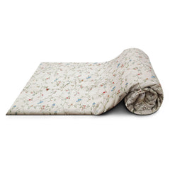 Enera Scarlet Printed Cream Color Double Bed Dohar - enera