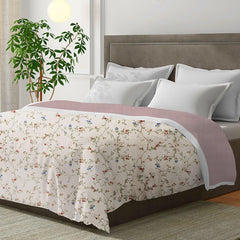 Enera Scarlet Printed Cream Color Double Bed Dohar - enera