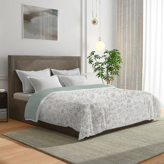 Enera Scarlet Printed Off White Color Double Bed Dohar - enera