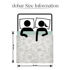 Enera Scarlet Printed Off White Color Double Bed Dohar - enera