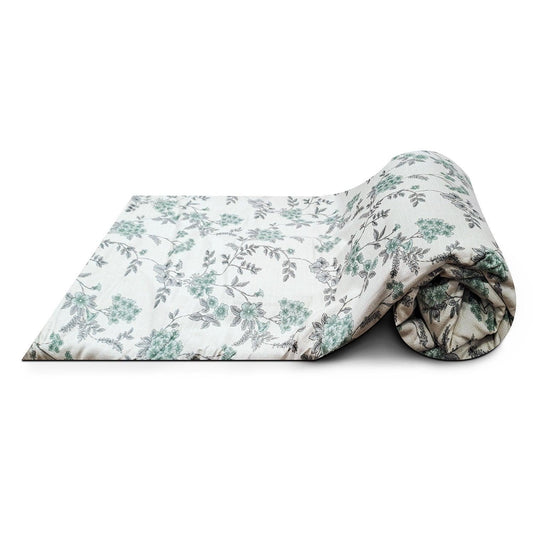 Enera Scarlet Printed Cream Color Double Bed Dohar - enera