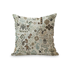 Enera SRM KILI 401 Print Cream Color 12x12 Inch Cushion Cover - enera