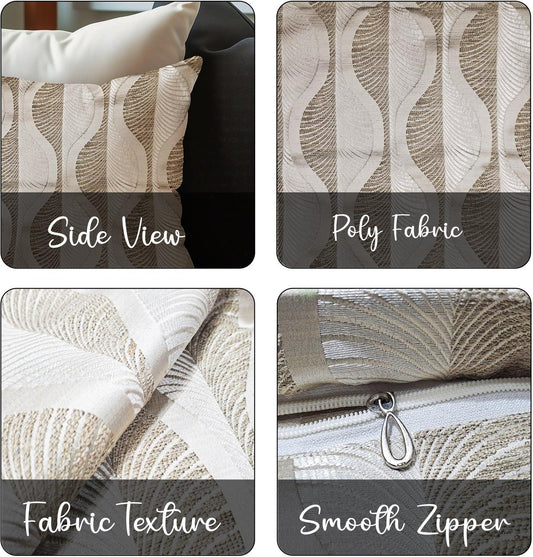 Enera DD BOTA 65367 Texture Cream Color 12x12 Inch Cushion Cover - enera