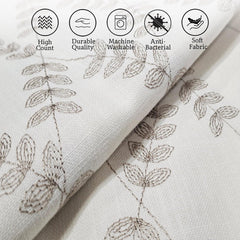 Enera SRM SAMA E501 Embroidery Light Cream Color 12x12 Inch Cushion Cover - enera