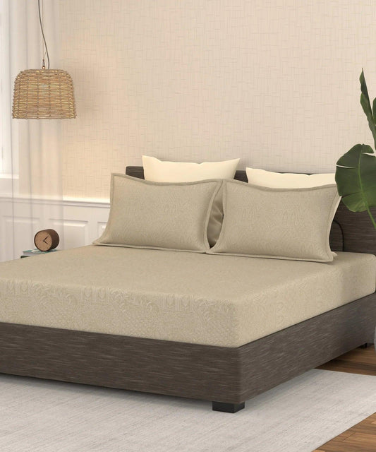Enera Pastel Poetry Collection Bischoff Color King Size Bedsheet Set - enera