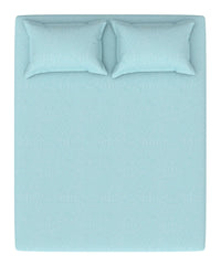 Enera Pastel Poetry Collection Blueberry Color King Size Bedsheet Set - enera