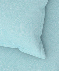 Enera Pastel Poetry Collection Blueberry Color King Size Bedsheet Set - enera