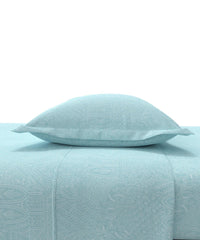 Enera Pastel Poetry Collection Blueberry Color King Size Bedsheet Set - enera
