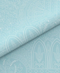 Enera Pastel Poetry Collection Blueberry Color King Size Bedsheet Set - enera