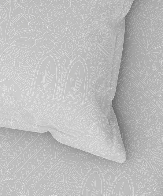 Enera Pastel Poetry Collection Pepper Color King Size Bedsheet Set - enera