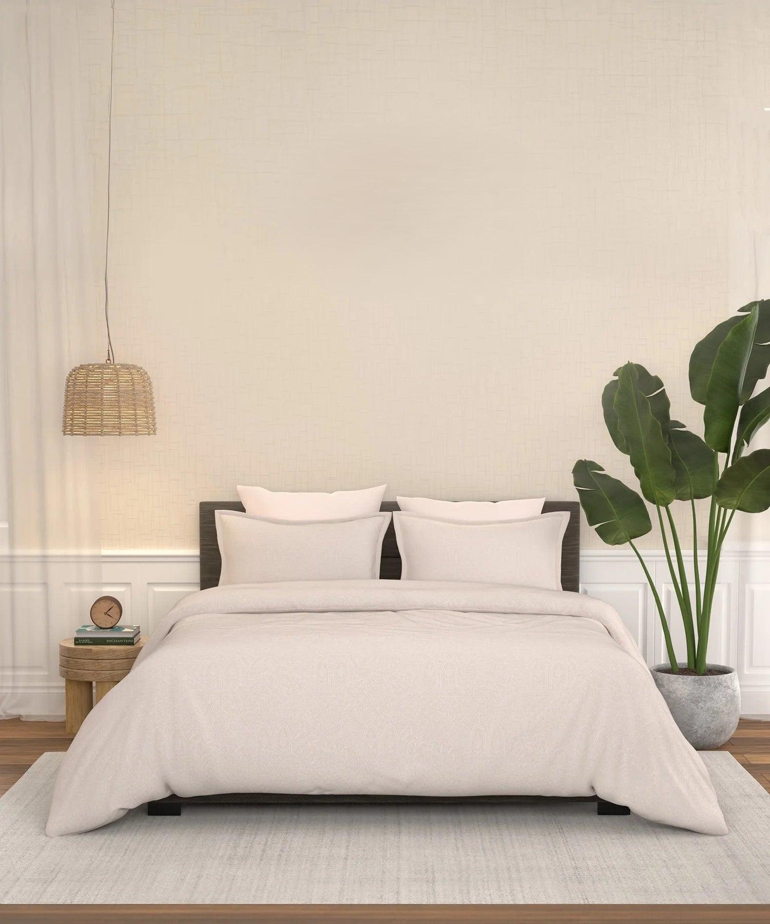 Enera Pastel Poetry Collection Rose Color King Size Bedsheet Set - enera