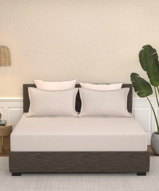 Enera Pastel Poetry Collection Rose Color King Size Bedsheet Set - enera