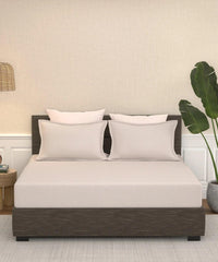 Enera Pastel Poetry Collection Rose Color King Size Bedsheet Set - enera