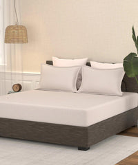 Enera Pastel Poetry Collection Rose Color King Size Bedsheet Set - enera
