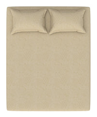 Enera Pastel Poetry Collection Meer Vanilla Color King Size Bedsheet Set - enera