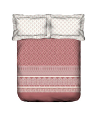 Enera Sanskriti Collection Banarasi Brick Color King Size Bedsheet Set - enera