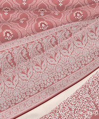 Enera Sanskriti Collection Banarasi Brick Color King Size Bedsheet Set - enera