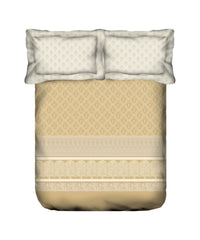 Enera Sanskriti Collection Banarasi Brown Color King Size Bedsheet Set - enera