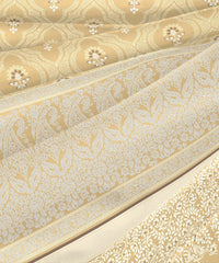 Enera Sanskriti Collection Banarasi Brown Color King Size Bedsheet Set - enera