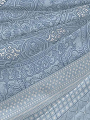 Enera Sanskriti Collection Lipan Art Blue Color King Size Bedsheet Set - enera