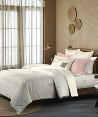 Enera Sanskriti Collection Pashmina Beige Color King Size Bedsheet Set - enera