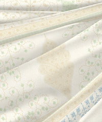 Enera Sanskriti Collection Pashmina Beige Color King Size Bedsheet Set - enera