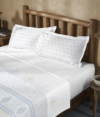 Enera Sanskriti Series Collection Grey Color King Size Bedsheet Set - enera