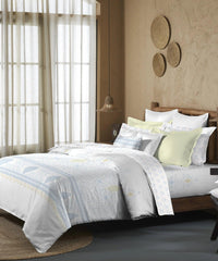 Enera Sanskriti Series Collection Grey Color King Size Bedsheet Set - enera