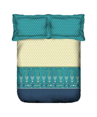 Enera Sanskriti Series Collection Teal Color King Size Bedsheet Set - enera