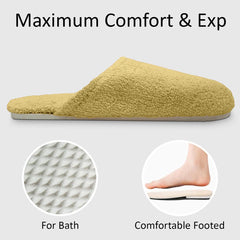 Enera Sandy Yellow Color Bath Slippers - enera