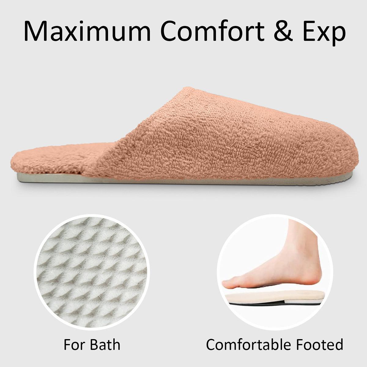 Enera Sandy Peach Color Bath Slippers - enera