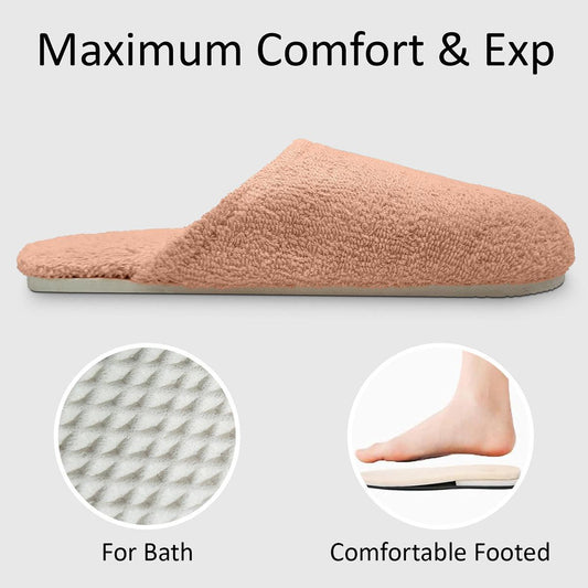 Enera Sandy Peach Color Bath Slippers - enera