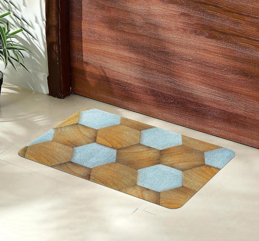 Enera PVC Multi Hexagon Design 40cm X 60cm Tufted Mat - enera