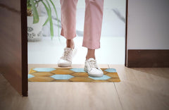 Enera PVC Multi Hexagon Design 40cm X 60cm Tufted Mat - enera