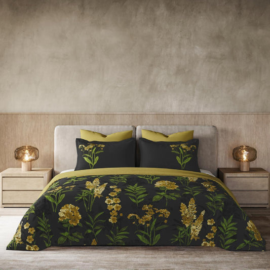 Enera Primary Collection Zinnia Dark Grey Color Fitted Bedsheet - enera