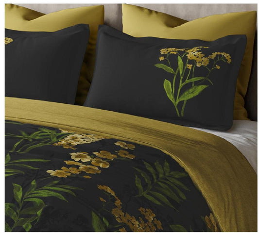 Enera Primary Collection Zinnia Dark Grey Color Fitted Bedsheet - enera