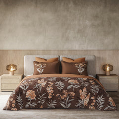 Enera Primary Collection Zinnia Russet Color Fitted Bedsheet - enera